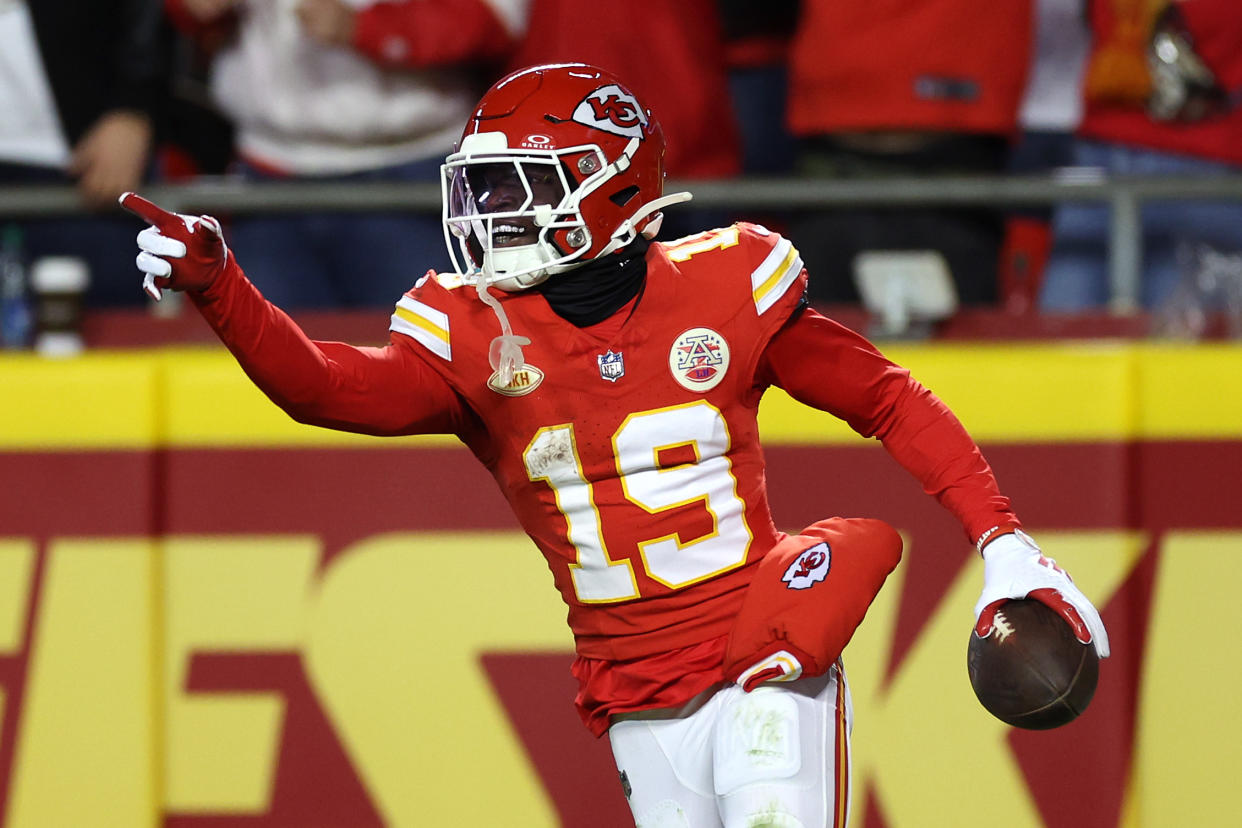 Kadarius Toney committed a crucial penalty that wiped out what might have been his own game-winning touchdown. (Photo by Jamie Squire/Getty Images)