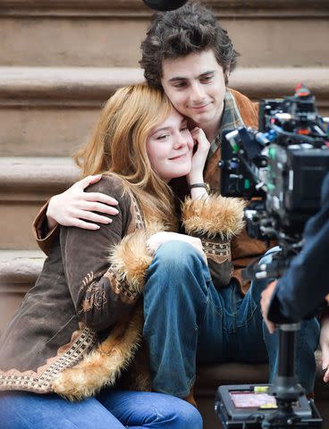 <p>TheImageDirect.com</p> Timothée Chalamet and Elle Fanning