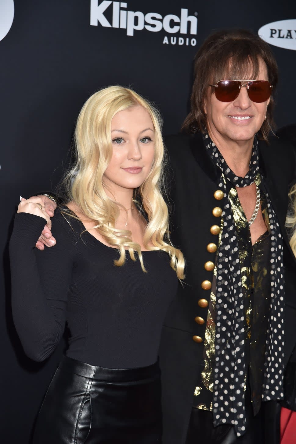 Ava Elizabeth Sambora and inductee Richie Sambora of Bon Jovi attend the 33rd Annual Rock & Roll Hall of Fame Induction Ceremony at Public Auditorium on April 14, 2018 in Cleveland, Ohio.