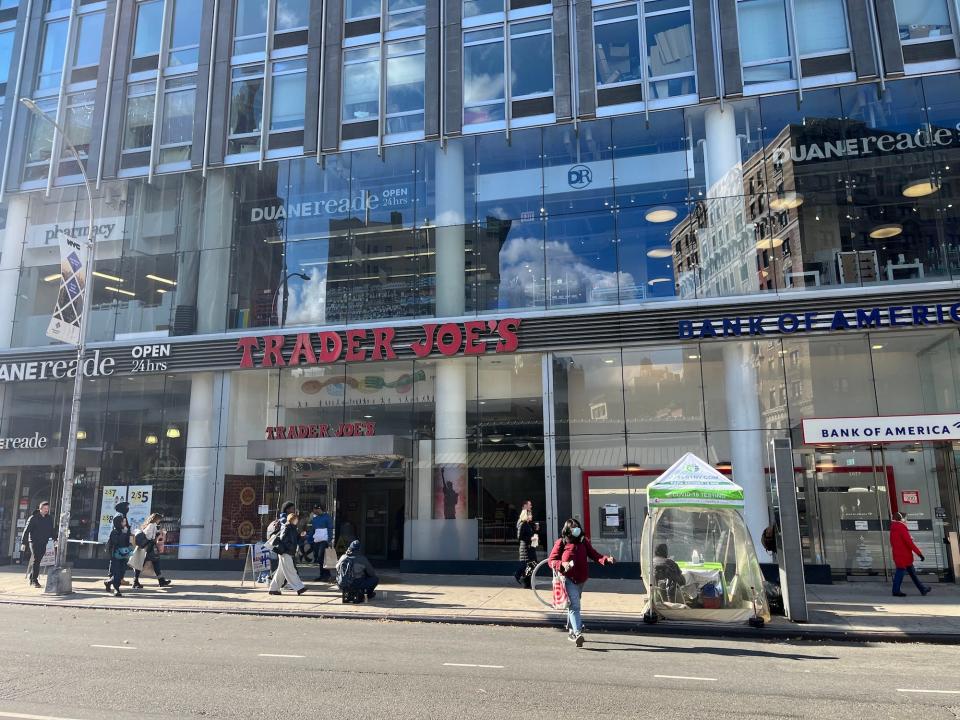 The exterior of Trader Joe's in New York City.