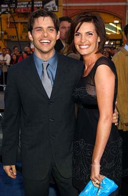 James Marsden and wife Lisa at the Hollywood premiere of 20th Century Fox's X2: X-Men United