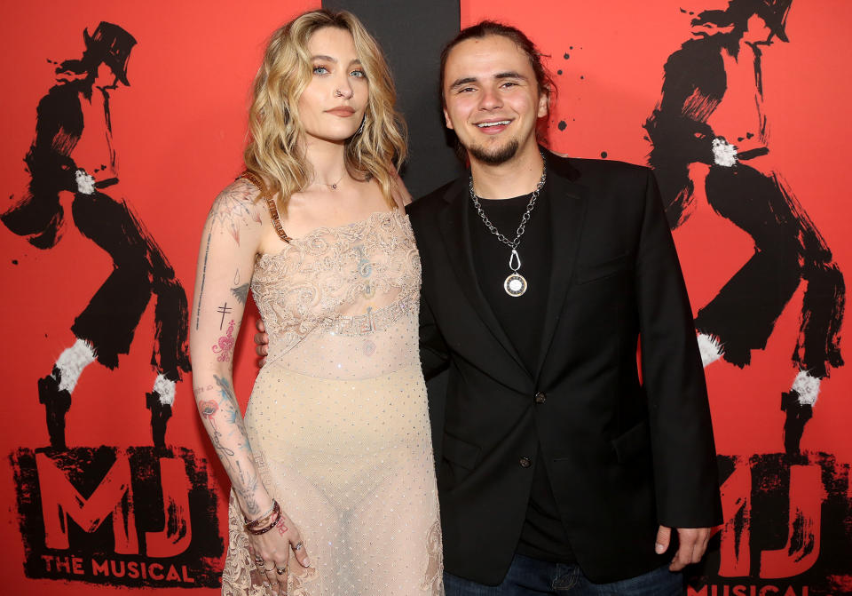 <p>Siblings Paris and Prince Jackson join in on the festivities as <em>MJ the Musical</em> celebrates its 2021-2022 Broadway season at Tavern on the Green in N.Y.C. on May 11.</p>