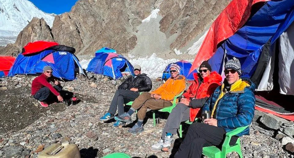 Australian mountaineer Matthew Eakin and friends. 