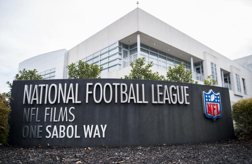 Exterior of NFL Films headquarters in Mount Laurel.