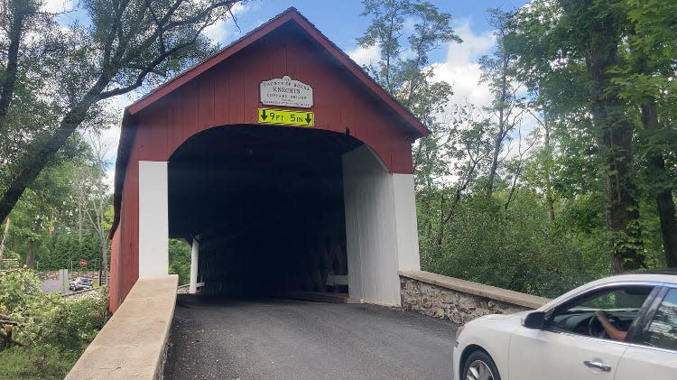 The Knecht’s covered bridge in Springfield Township is the most remote of Bucks County’s 12 covered bridges.