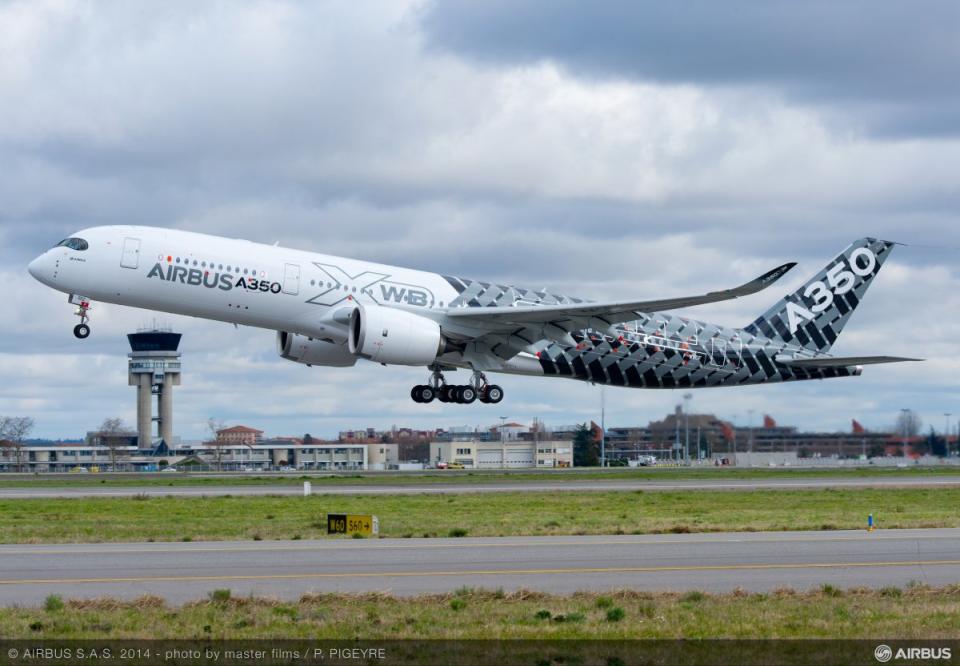 Airbus A350 XWB MSN2 test takeoff