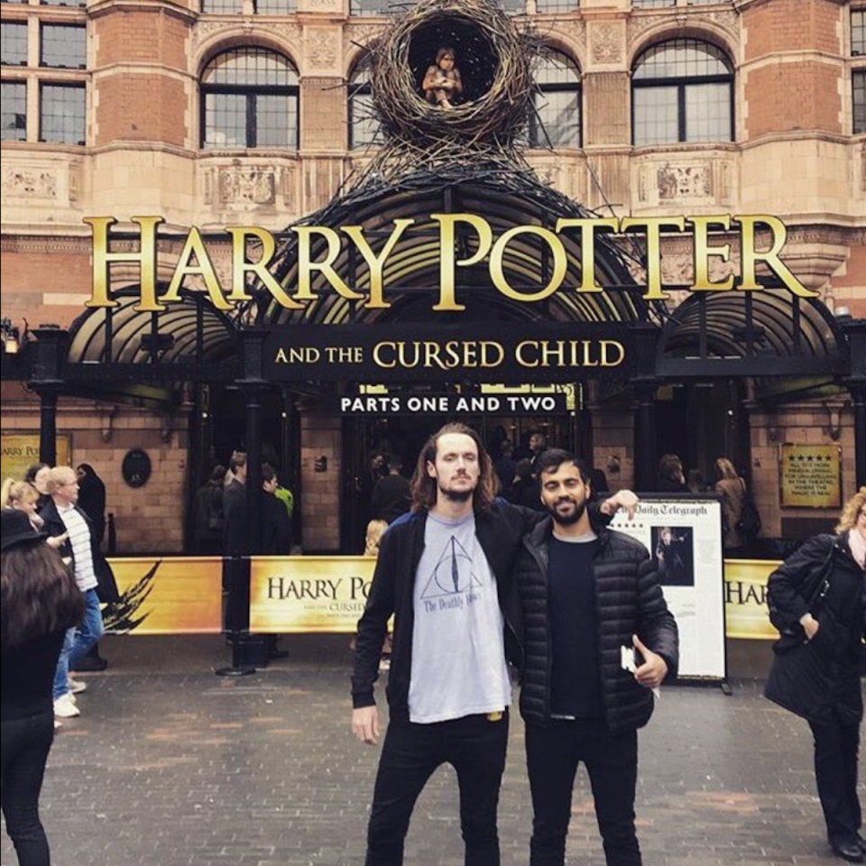 Spencer Morgan attends showing of Harry Potter and the Cursed Child, a two-part West End stage play (Copyright: Twitter/spencermorgan93)