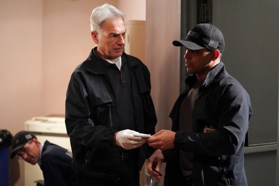 Mark Harmon, left, and Wilmer Valderrama star in CBS' "NCIS," which has had its scheduled Jan. 4 post-holiday production restart delayed for a week to surging COVID-19 positive tests and hospitalizations in Los Angeles, where the long-running hit is filmed.