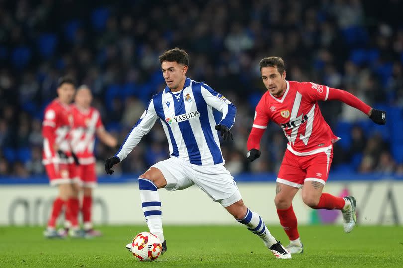 Martin Zubimendi during the Copa Del Rey match between Real Sociedad and Rayo Vallecano.