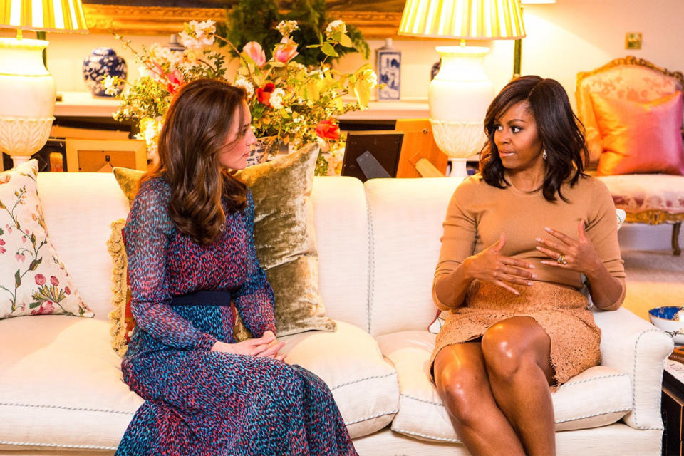 APRIL: It’s no small feat keeping one’s composure around Michelle Obama to begin with—to do so while looking like you could be posing for a magazine cover yourself is a real accomplishment.