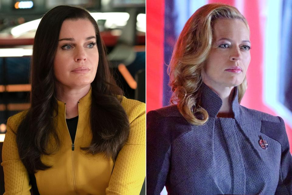Rebecca Romijn in Star Trek: Strange New Worlds and Jeri Ryan's Seven of Nine in Star Trek: Picard