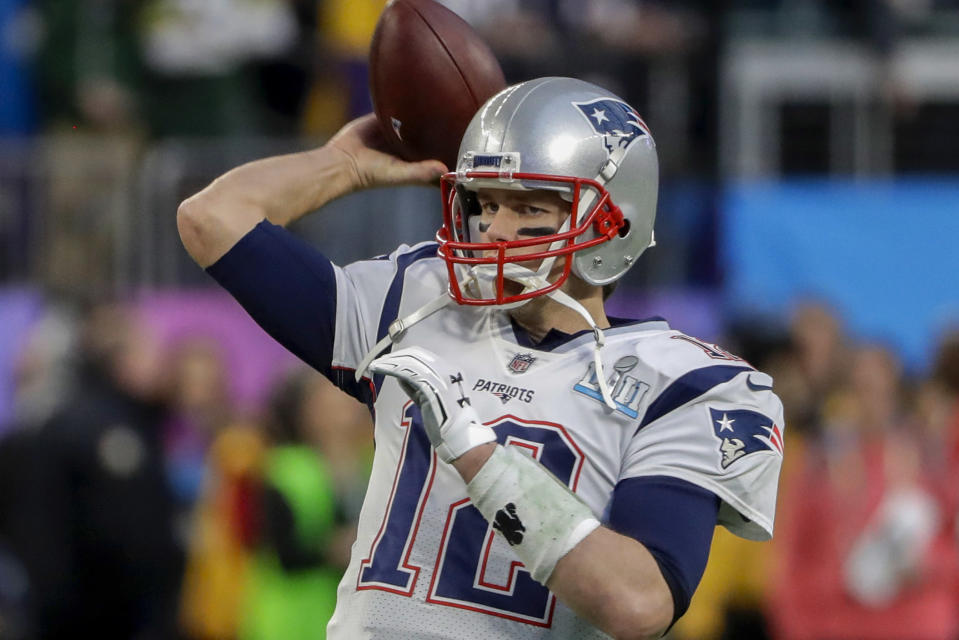 Tom Brady ended any speculation about his future prior to Super Bowl LII. (AP Photo/Chris O’Meara)