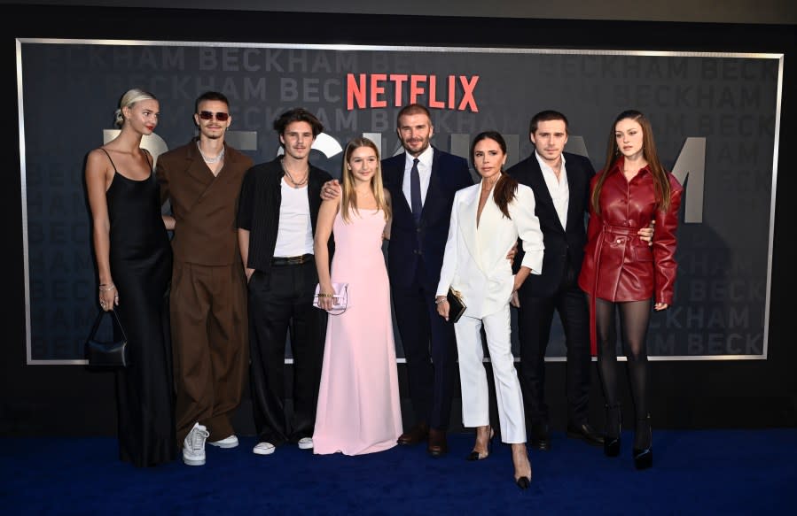 Victoria and David Beckham Walk Documentary Red Carpet With Their Kids