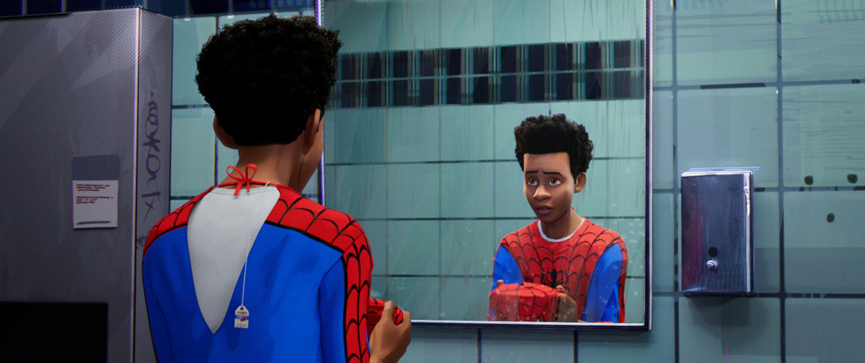 Image: Miles Morales, played by Shameik Moore, in \