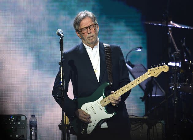 Eric Clapton performs at Music for the Marsden 2020 at The O2 Arena in London. The famed guitarist said in July: 