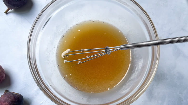 honey glaze in clear bowl