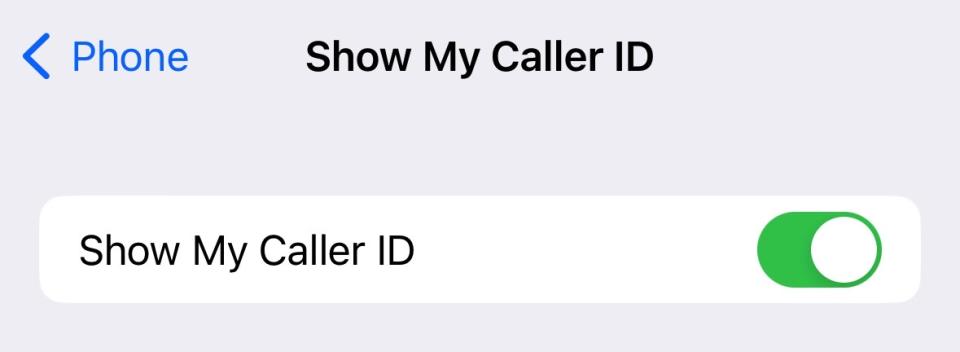 Hide your iPhone number by disabling the Show My Caller ID setting.