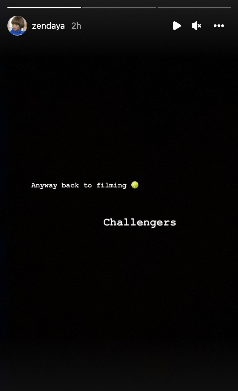 Side note: Challengers has Zendaya play a tennis coach whose husband has to compete against one of her exes, and it sounds juicy as hell. 