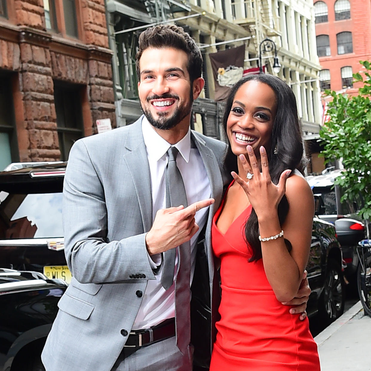 Rachel Lindsay and Bryan Abasolo on Aug. 8, 2017 in New York City.
 (Raymond Hall / GC Images)