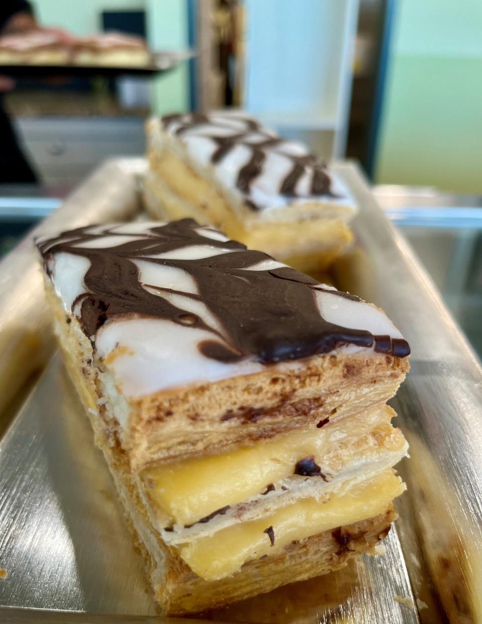 Napoleons are one of the pastries offered at Sanibel's Best Homemade Ice Cream in Cape Coral.