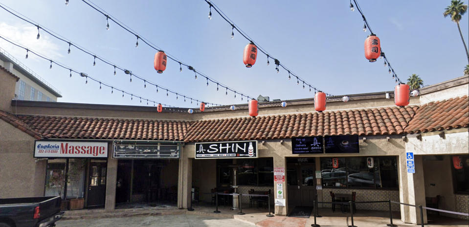 The exterior of Shin, a sushi restaurant owned by Timothy Ratcliff on La Brea Avenue in Los Angeles, Calif. (Google Maps)