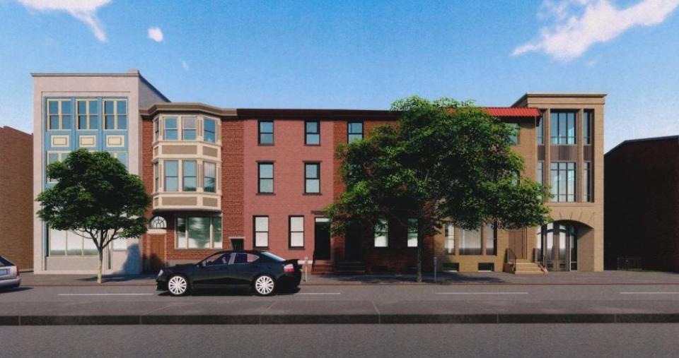 A rendering shows a planned $60 million facility between the 400 block of Cooper and Lawrence streets in Camden. The building is a project of Rutgers University-Camden.