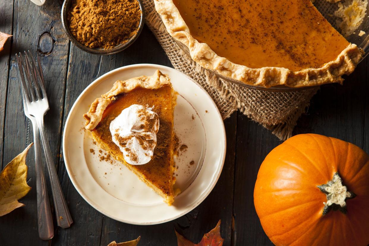 Homemade Thanksgiving Pumpkin Pie Ready to Eat