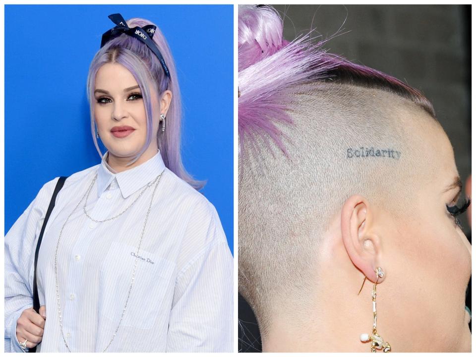 Kelly Osbourne and her head tattoo.