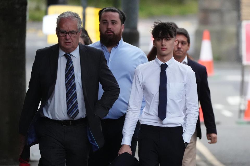 Loy and his family arrive in court (Andrew Milligan/PA Wire)