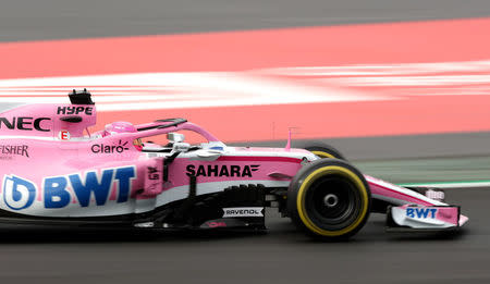 Motor Racing - F1 Formula One - Formula One Test Session - Circuit de Barcelona-Catalunya, Montmelo, Spain - February 27, 2018. Esteban Ocon of Force India during testing. Picture taken February 27, 2018. REUTERS/Albert Gea