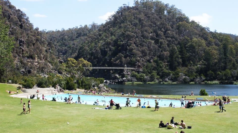 These are the Cataract Gorge grounds before the severe flooding. Photo: Google Maps