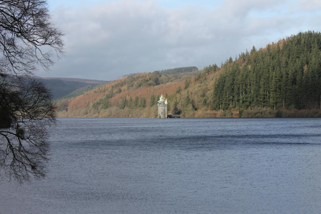 Vyrnwy Dam, Powys, Wales built over a village to supply water to Liverpool.