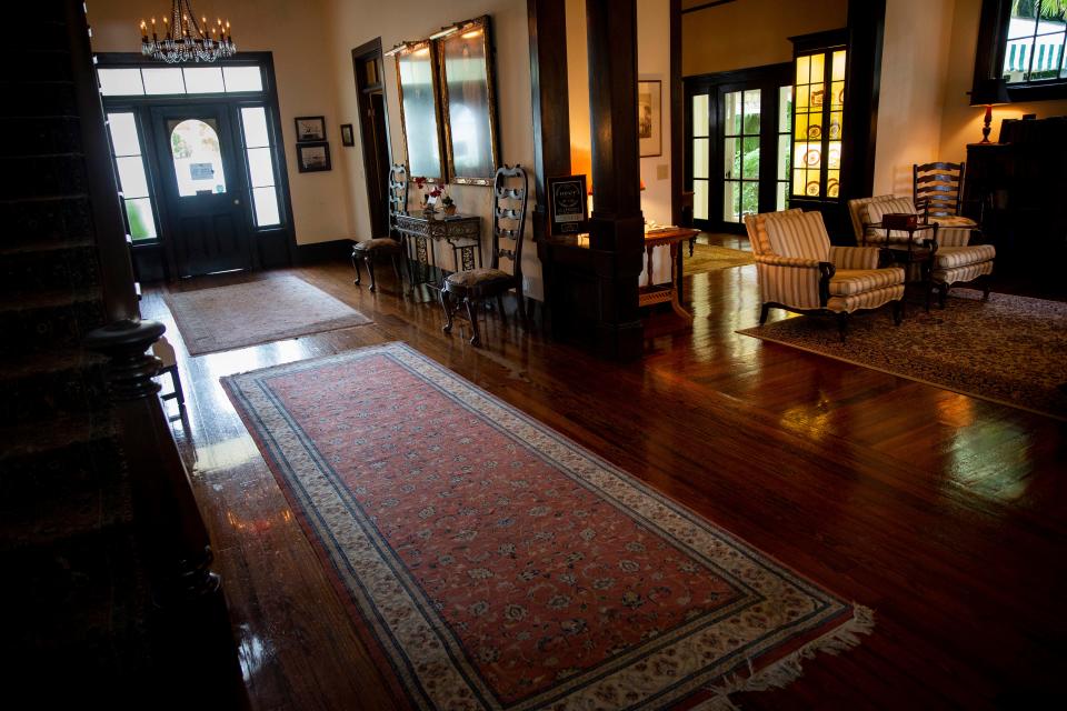 The entryway of historic Palm Cottage in Naples, photographed on Thursday, Feb. 20, 2020.