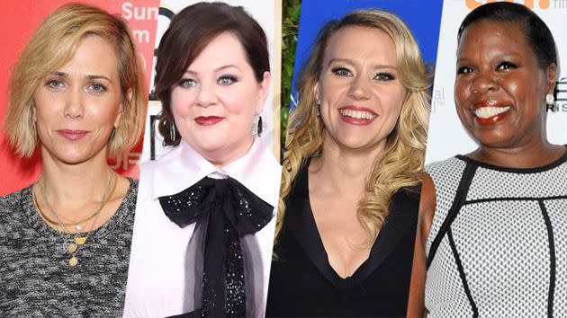 (L-R) Kristen Wiig, Melissa McCarthy, Kate McKinnon and Leslie Jones. Photo: Variety