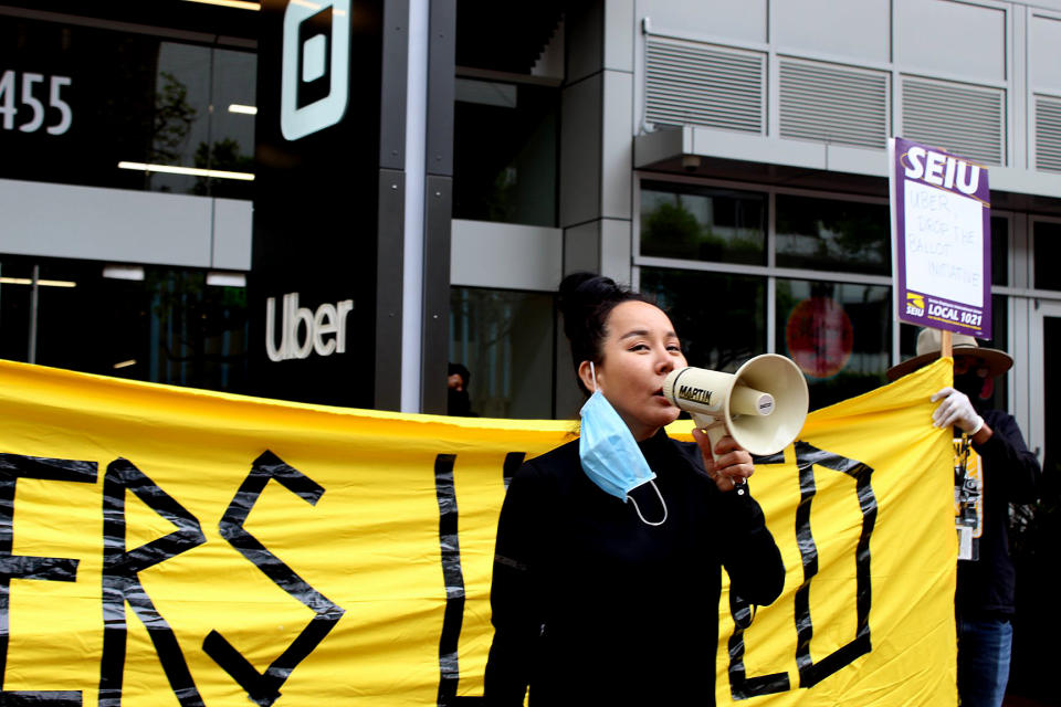 A rally in San Francisco also hosted by We Drive Progress on Sep. 30, 2020. (Coyrtesy We Drive Progress)