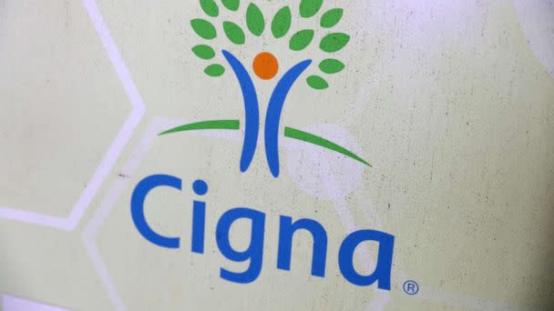 PHOTO: Signage for Cigna is pictured at a health facility in Queens, New York City, Nov. 30, 2021. (Andrew Kelly/Reuters, FILE)