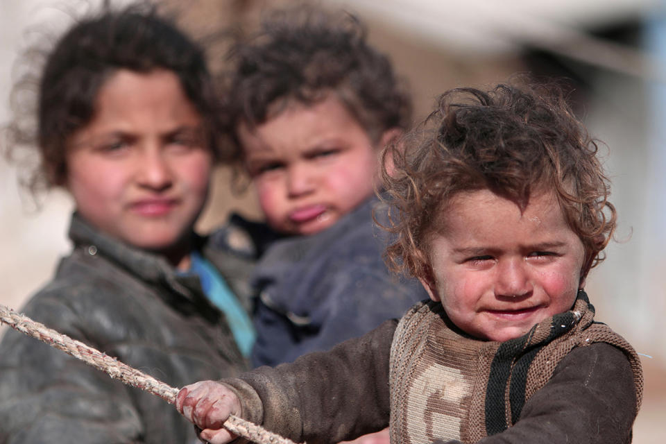 Displaced Syrian children