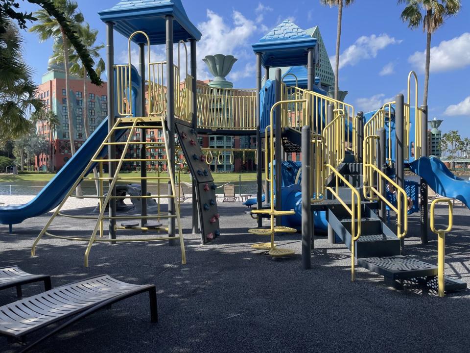 the playground at the disney swan dolphin hotels