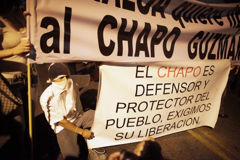 El Chapo defender protest