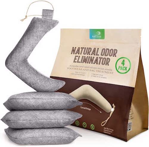 AirClear Bamboo Charcoal Shoe Deodorizer Bags