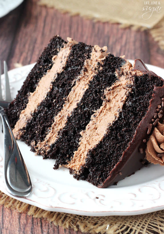 <strong>Get the <a href="http://www.lifeloveandsugar.com/2014/11/12/nutella-chocolate-cake/" target="_blank">Nutella Chocolate Layer Cake recipe</a> from Life, Love & Sugar</strong>