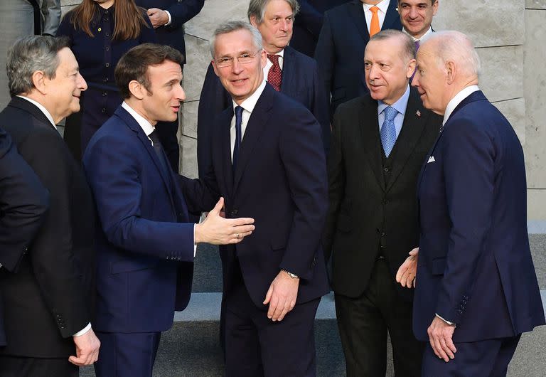 OTAN; NATO; Joe Biden; Emmanuel Macron; Tayyip Erdogan; Boris Johnson; Guerra en Ucrania; Ucrania; Rusia; Mundo
