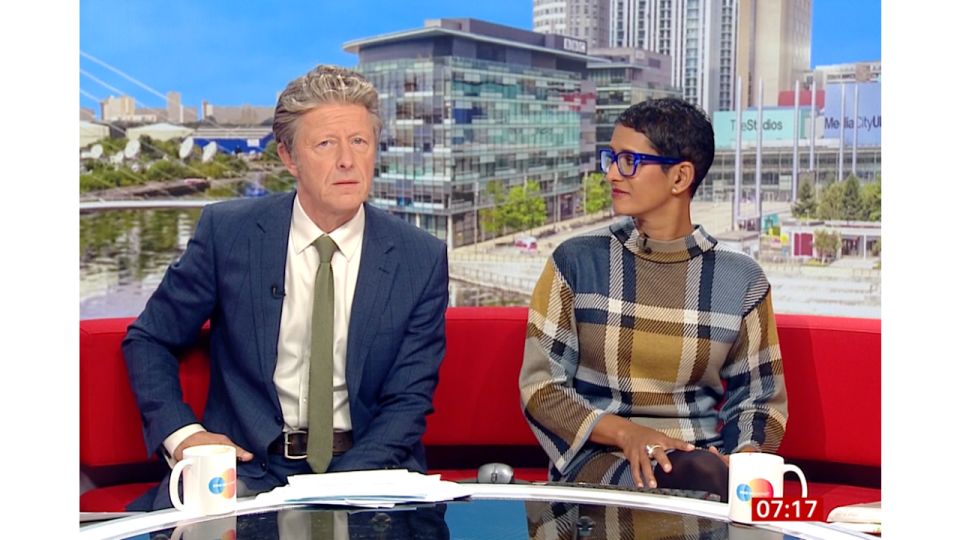 Naga Munchetty looked bemused by the odd moment