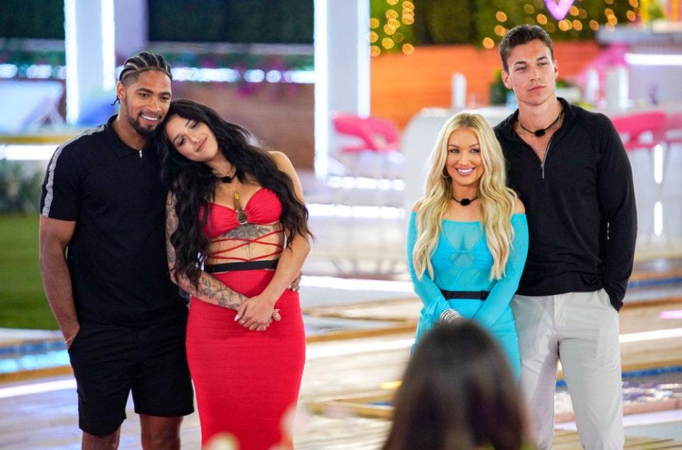 Jesse Bray and Valerie Bragg and Mady Mclanahan and Andy Voyen came out of the first recoupling on Season 4, Episode 3, of "Love Island USA."