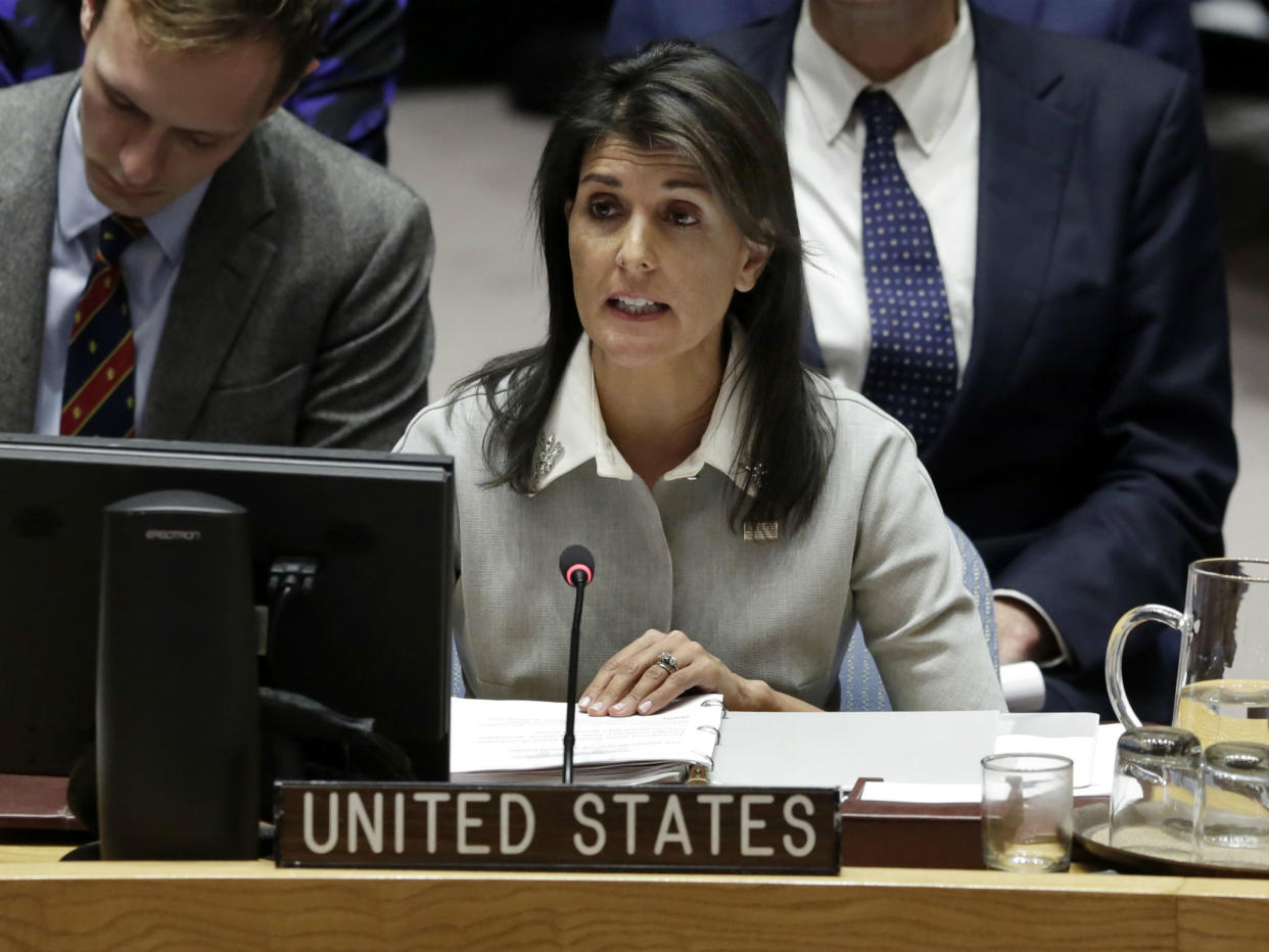 ‘Any woman who has felt violated or mistreated has every right to speak up,’ Nikki Haley told current affairs TV programme ‘Face the Nation’: AP