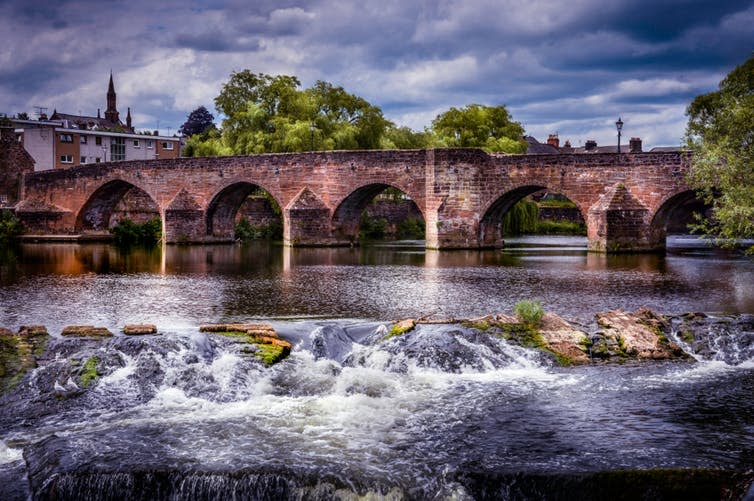 <span class="caption">Dumfries, where Burns died in 1796.</span> <span class="attribution"><a class="link " href="https://www.shutterstock.com/image-photo/view-devorgilla-bridge-dumfries-galloway-scotland-1130811080" rel="nofollow noopener" target="_blank" data-ylk="slk:Shutterstock;elm:context_link;itc:0;sec:content-canvas">Shutterstock</a></span>