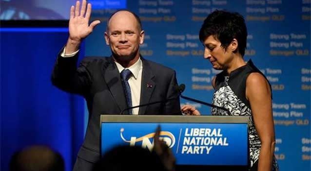 Campbell Newman announced his retirement from politics on Saturday night when he was ousted from his Ashgrove electorate. Photo: AAP