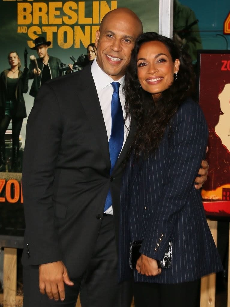 Cory (L) and Rosario (R) at the "Zombieland: Double Tap" premiere