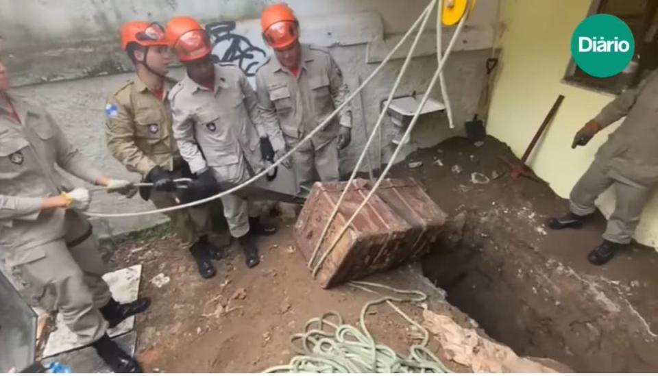 Jefferson Machado’s body was found buried inside a wooden box (Screengrab  /  Diário do Nordeste)