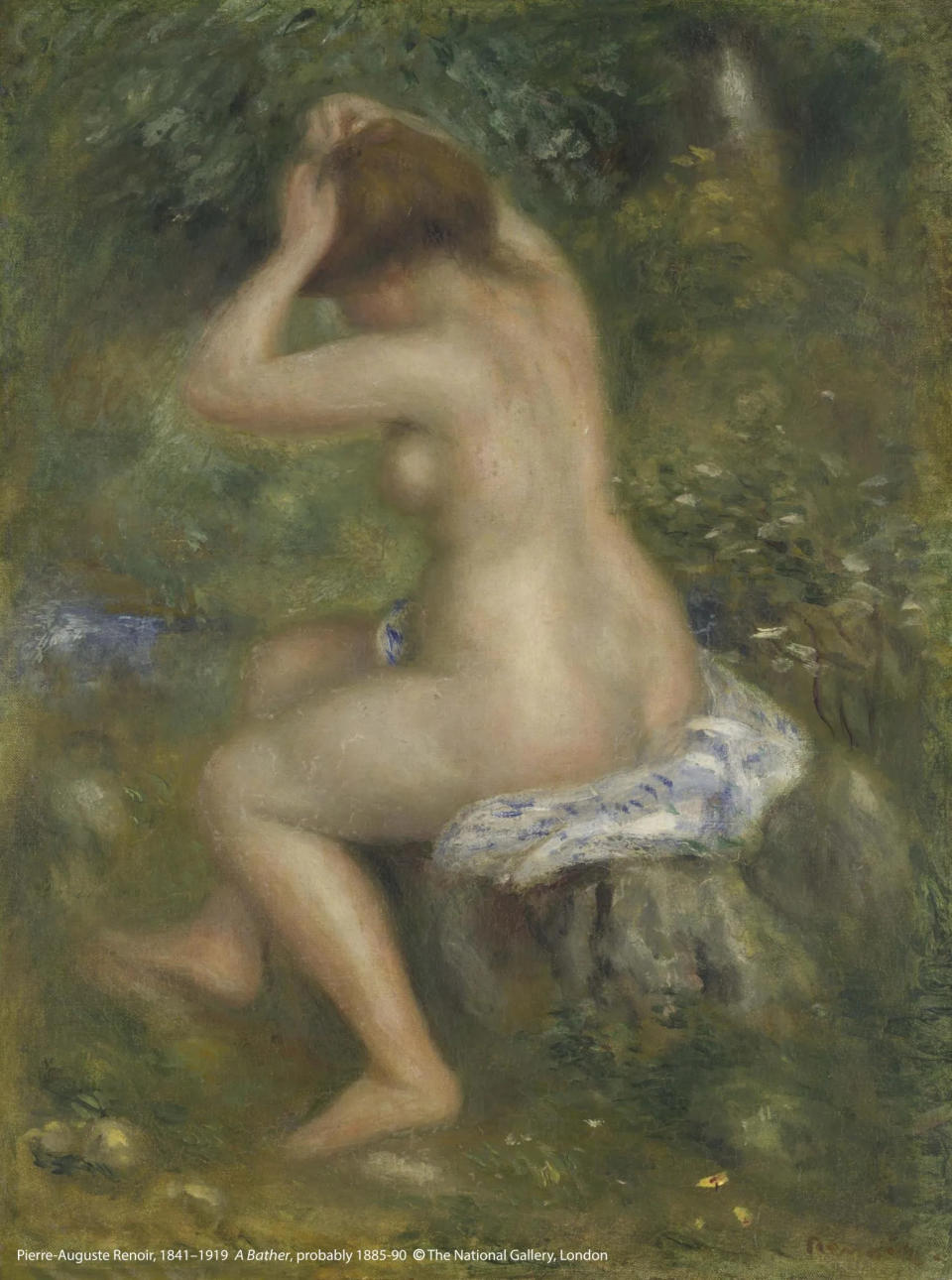 皮耶－奧古斯特．雷諾瓦（1841-1919）作品〈浴女〉，可能於1885-1890年創作。圖片版權：英國國家藝廊c（圖／奇美博物館提供）